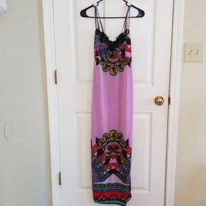 Purple slip dress